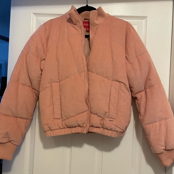Guess Jackets & Blazers - Small Guess pink puffer jacket
